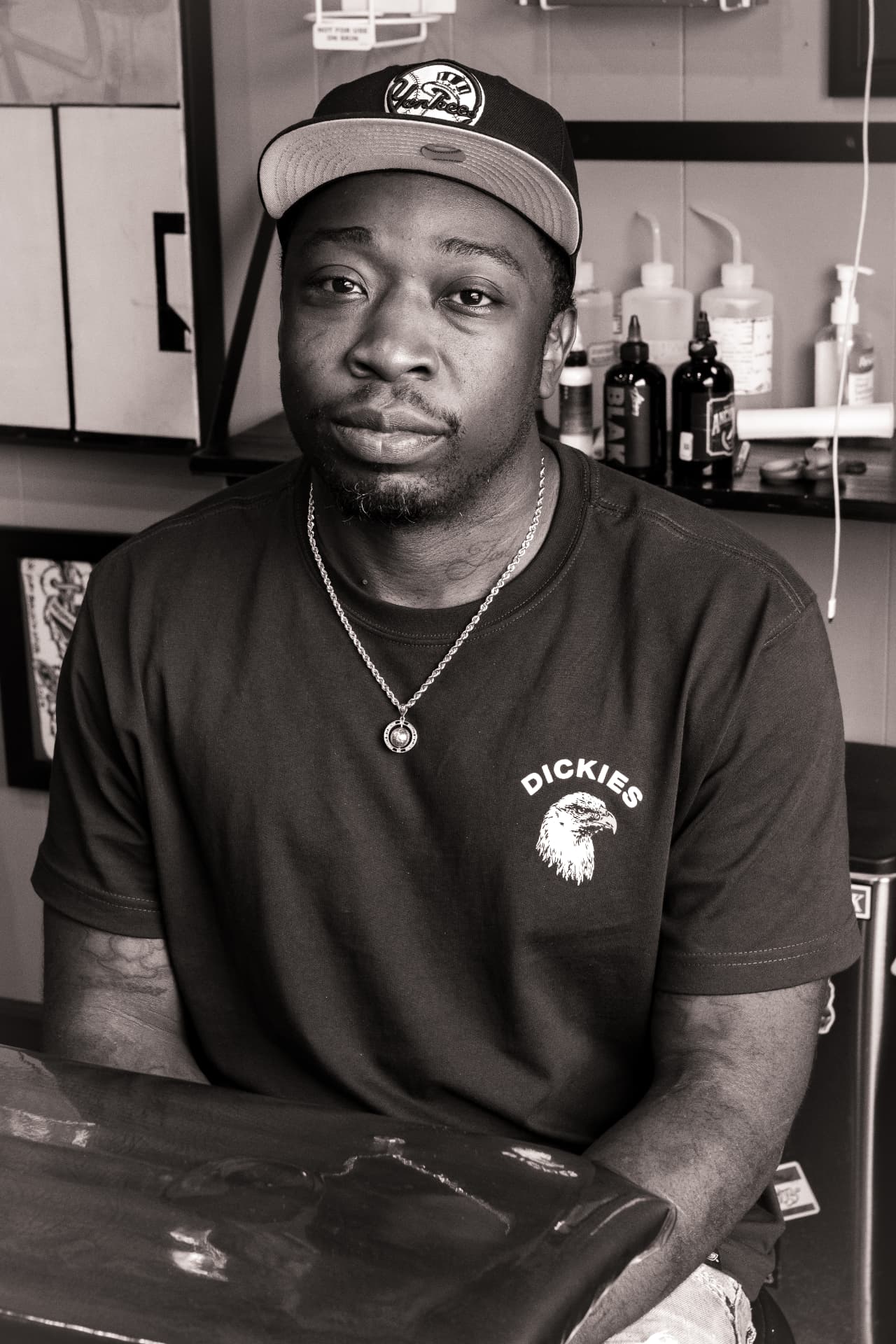 Dee, tattoo artist at WarHawk Tattoo Company in Lima, Ohio