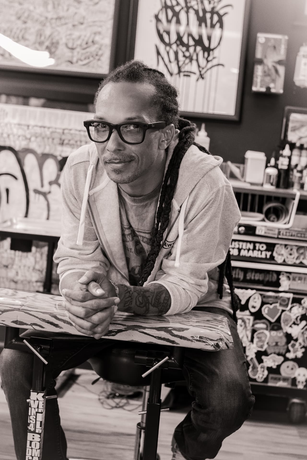 Dez, tattoo artist at WarHawk Tattoo Company in Lima, Ohio
