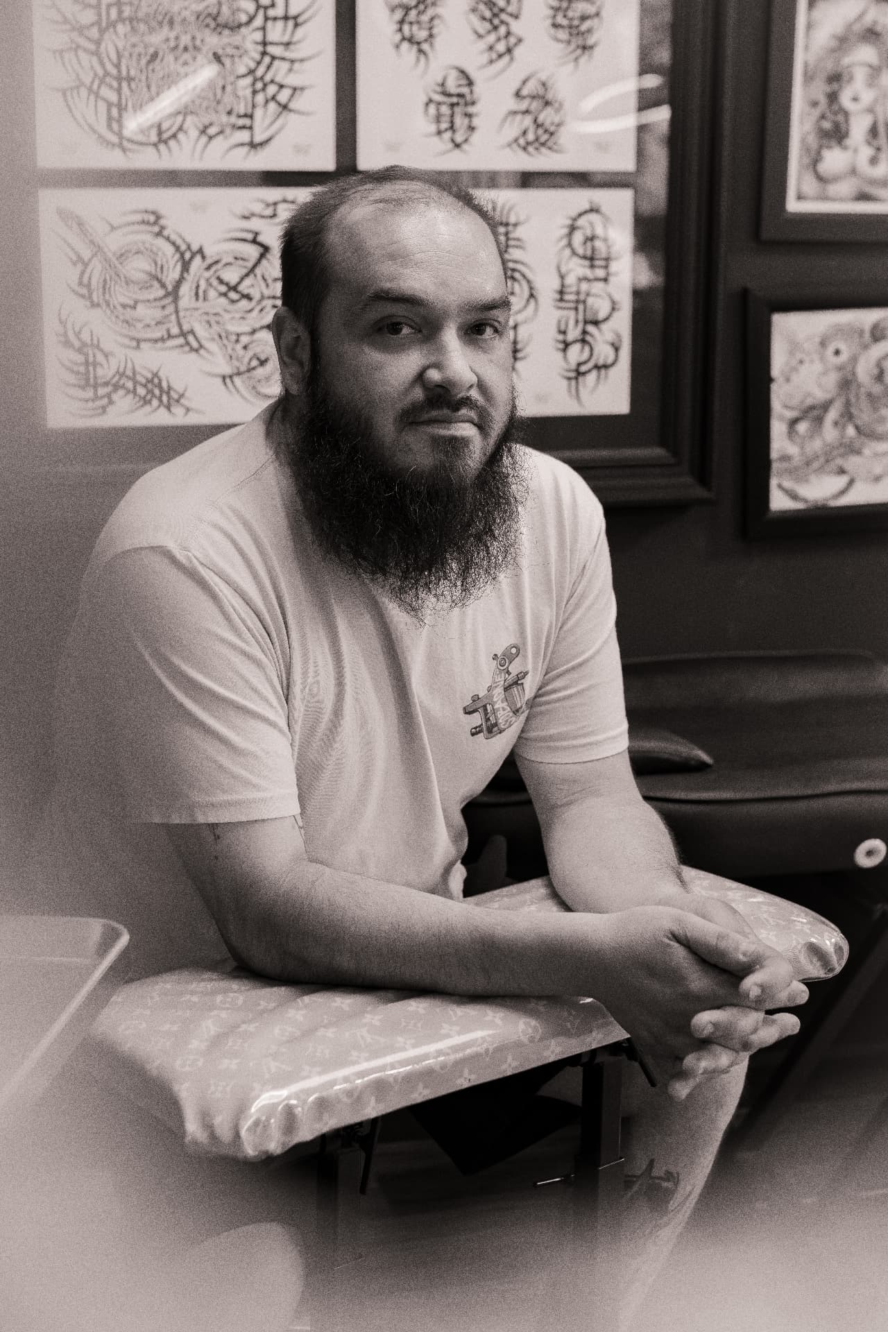 Scott, tattoo artist at WarHawk Tattoo Company in Lima, Ohio